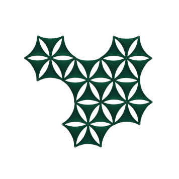Een afbeelding van een ruimteverdeler op Akoestiekspecialist genaamd Abstracta Airflake.