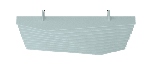 Een afbeelding van een akoestische plafond op Akoestiekspecialist genaamd Impact Acoustic Edge Modular.