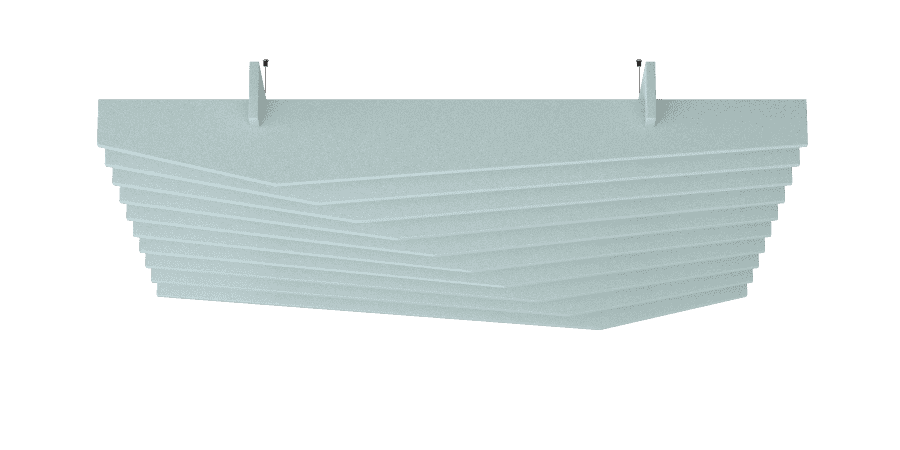 Een afbeelding van een akoestische plafond op Akoestiekspecialist genaamd Impact Acoustic Edge Modular.