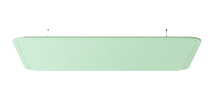 Een afbeelding van een akoestische plafondpaneel op Akoestiekspecialist genaamd Impact Acoustic Rectangle.
