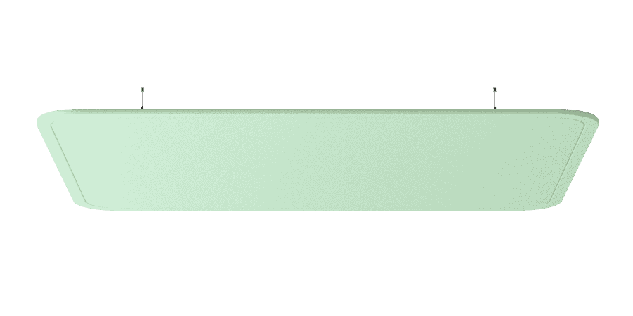 Een afbeelding van een akoestische plafondpaneel op Akoestiekspecialist genaamd Impact Acoustic Rectangle.