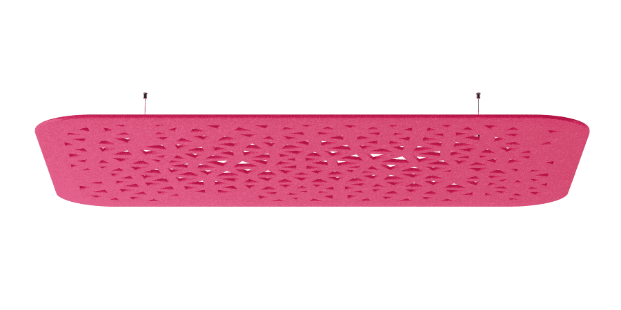 Een afbeelding van een akoestische plafondpaneel op Akoestiekspecialist genaamd Impact Acoustic Rectangle Web.