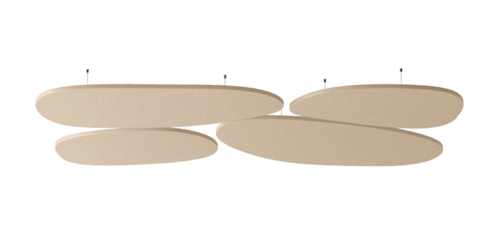Een afbeelding van een akoestische plafondpaneel op Akoestiekspecialist genaamd Impact Acoustic Stone.