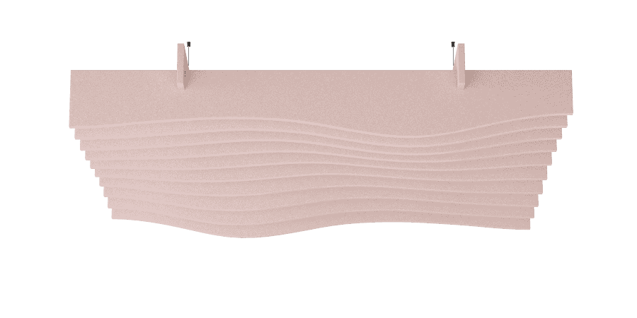 Een afbeelding van een akoestische plafond op Akoestiekspecialist genaamd Impact Acoustic Wave Modular.