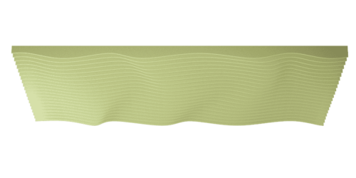 Een afbeelding van een akoestische plafond op Akoestiekspecialist genaamd Impact Acoustic Wave Morph Bespoke.