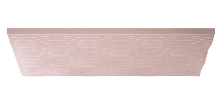 Een afbeelding van een akoestische plafond op Akoestiekspecialist genaamd Impact Acoustic Wave Sine Bespoke.