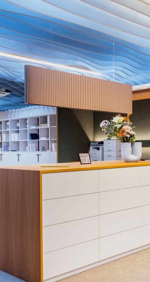 Een sfeerafbeelding van een akoestische lamp op Akoestiekspecialist genaamd Impact Acoustic Sensa.