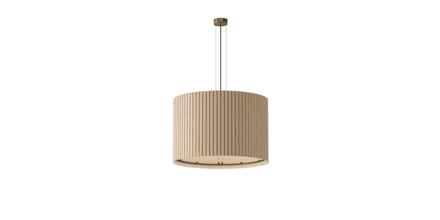 umbraround-jute-akoestiekspecialist Een afbeelding van een akoestische verlichting op Akoestiekspecialist genaamd Impact Acoustic Umbra Round.